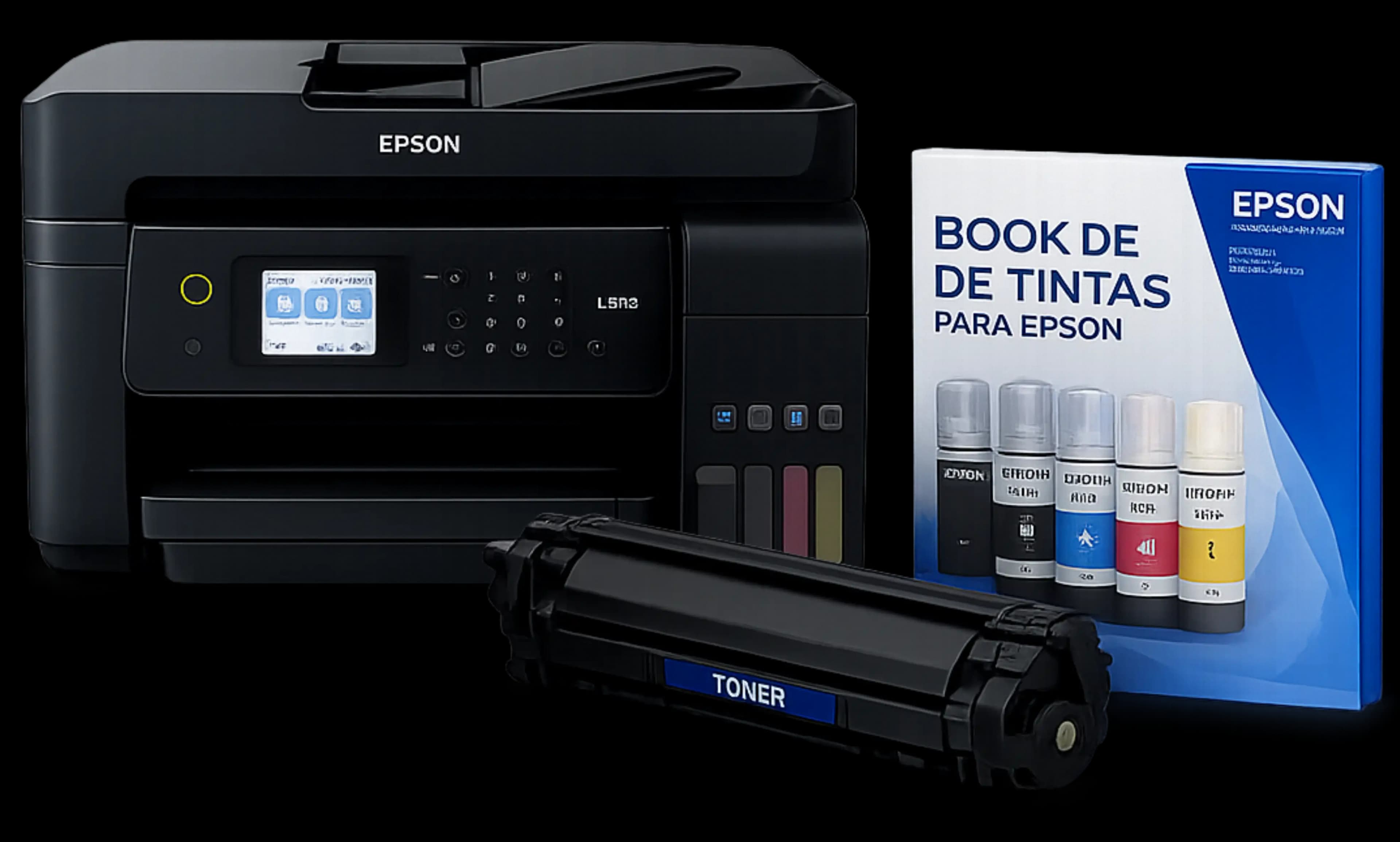 Impressora Epson, toner e kit de tintas